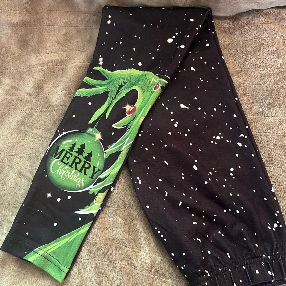 Christmas Tree Black Leggings